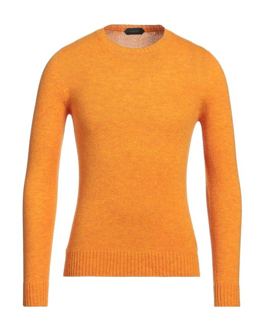 Zanone Orange Sweater for men