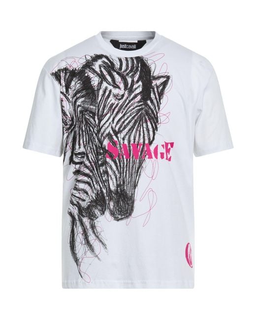 Just Cavalli White T-Shirt Cotton for men