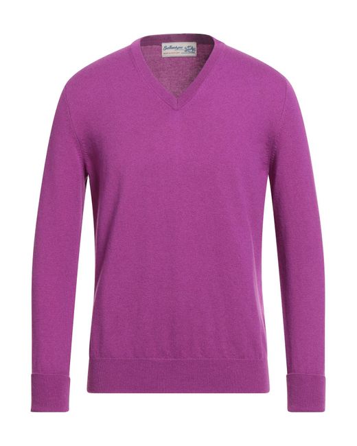 Ballantyne Men's Purple Sweater Cashmere
