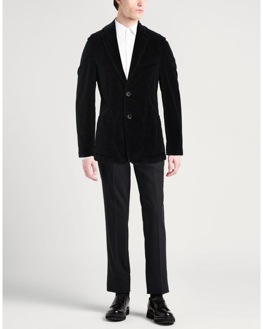 Barena Black Blazer Cotton, Rayon, Elastane for men