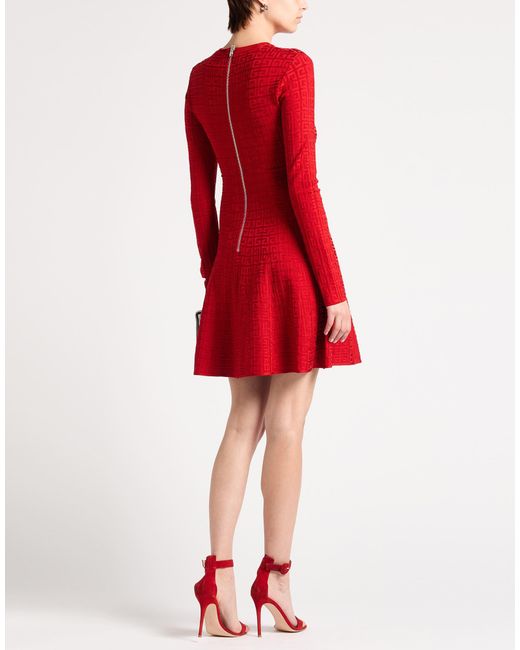 Givenchy Red Mini Dress Viscose, Polyamide, Elastane