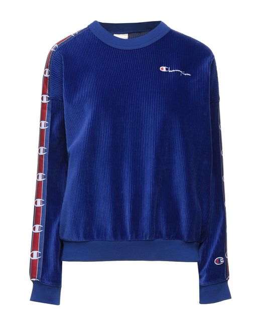 bright blue champion sweatshirt