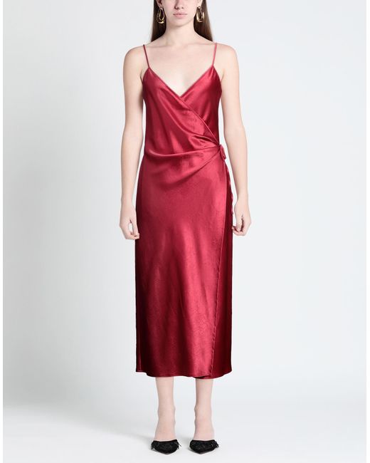 Erika Cavallini Semi Couture Red Midi-Kleid