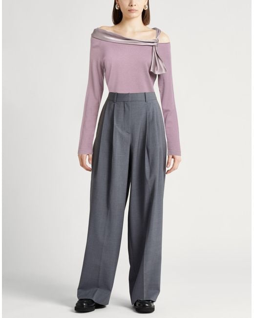 Alberta Ferretti Purple Lilac Sweater Virgin Wool, Silk