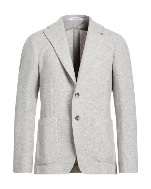 Tagliatore Gray Blazer Virgin Wool, Polyamide for men