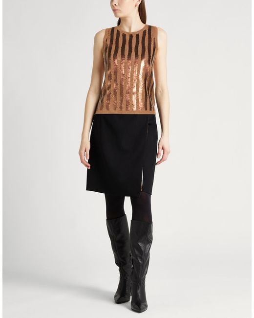Max Mara Brown Camel Sweater Linen