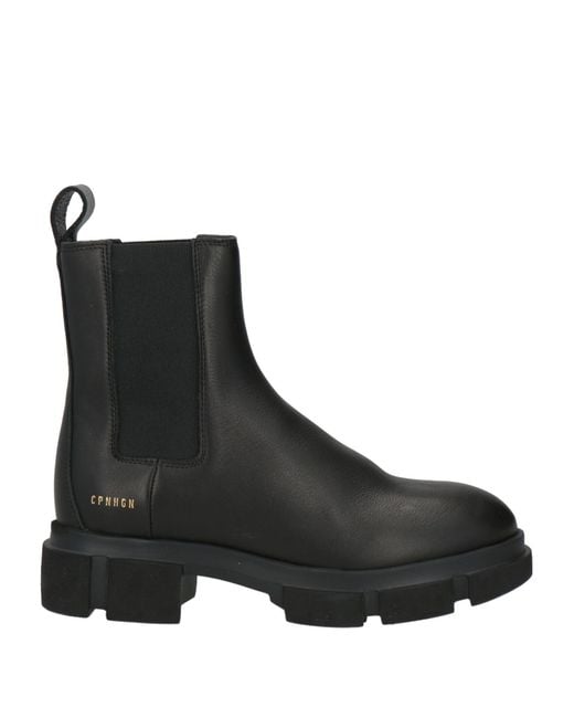 COPENHAGEN Black Ankle Boots Calfskin