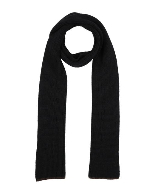 SEVENTY VENEZIA Black Sergio Tegon -- Midnight Scarf Acrylic, Wool