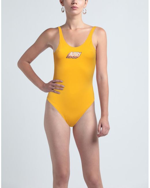 Autry Yellow One-piece Swimsuit