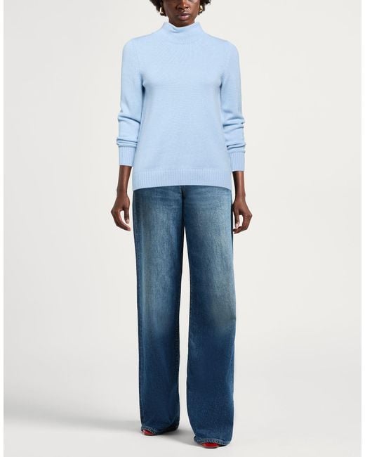 Gran Sasso Blue Sky Turtleneck Wool, Viscose, Cashmere