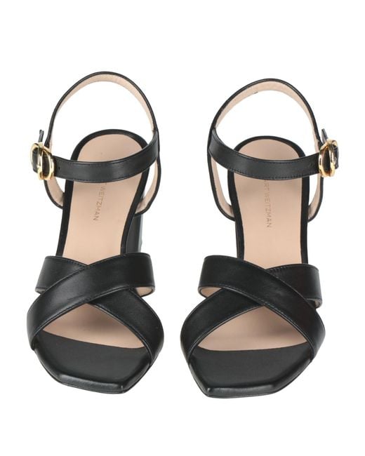 Stuart Weitzman Metallic Sandals Leather