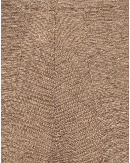 Roberto Collina Brown Camel Pants Linen, Polyester