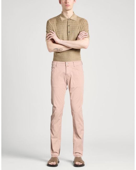 Jacob Cohen Pink Pants Cotton, Elastane for men