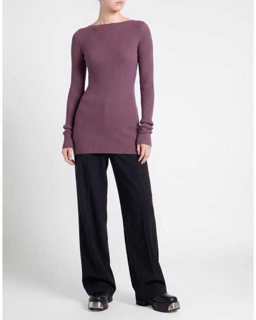 Rick Owens Purple Sweater Virgin Wool