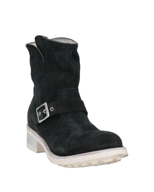 Docksteps Black Ankle Boots Leather