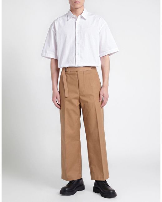 Costumein Natural Camel Pants Cotton for men