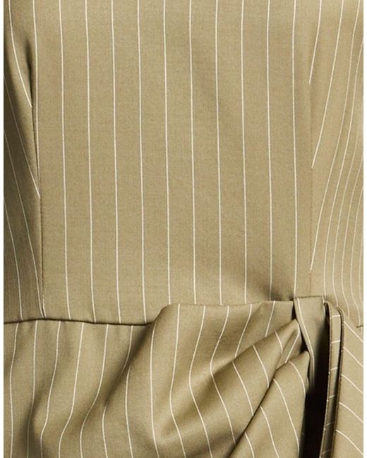 MSGM Green Khaki Mini Dress Virgin Wool, Polyester
