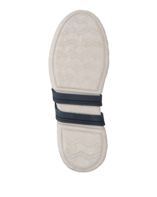 Hogan White Leather-Canvas Low-Top Sneakers