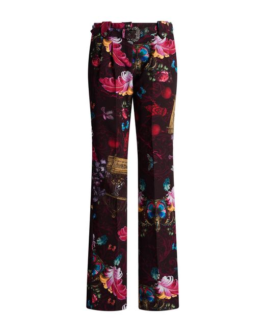 Versace Jeans Couture Red Pants Polyester, Elastane