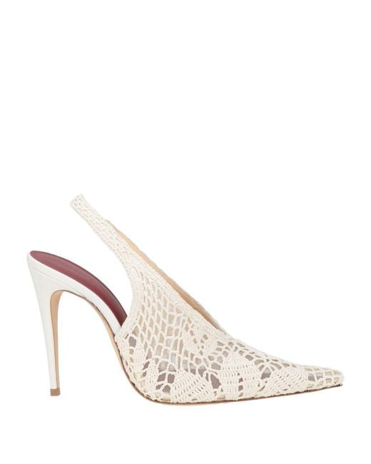 Magda Butrym White Cream Pumps Textile Fibers