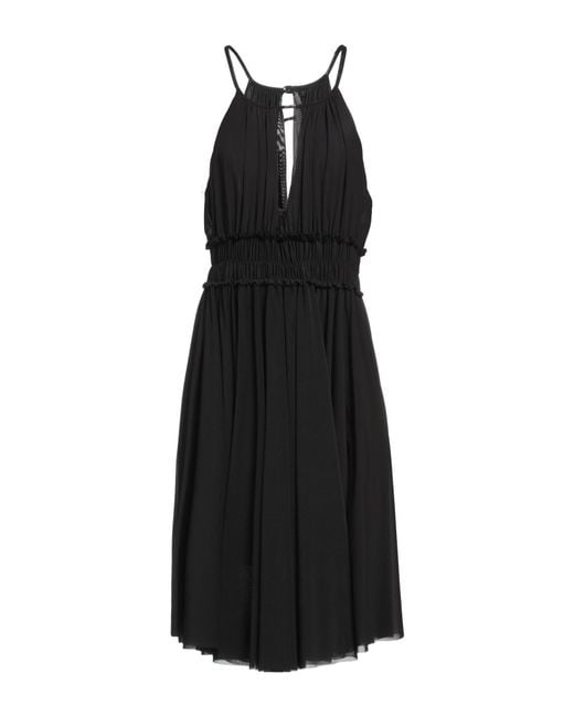 White Wise Black Midi Dress