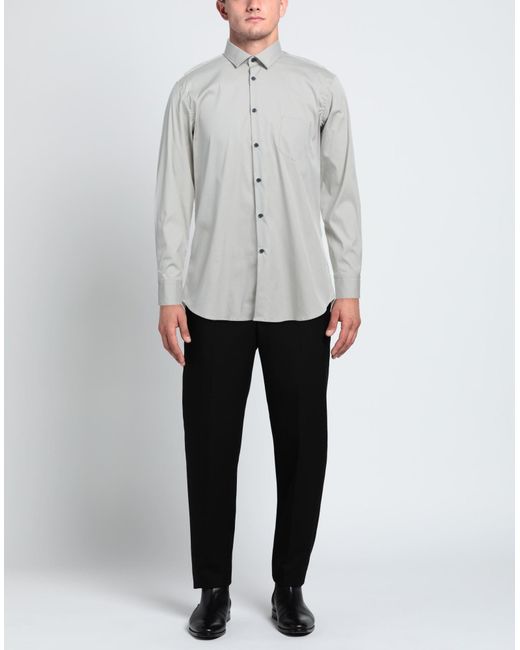 Aglini Gray Light Shirt Cotton, Polyamide, Elastane for men
