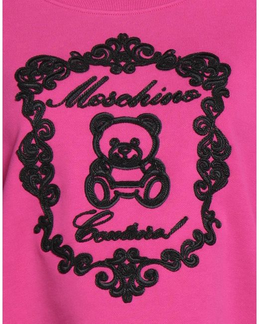 Moschino Pink Couture Fuchsia Sweatshirt Cotton