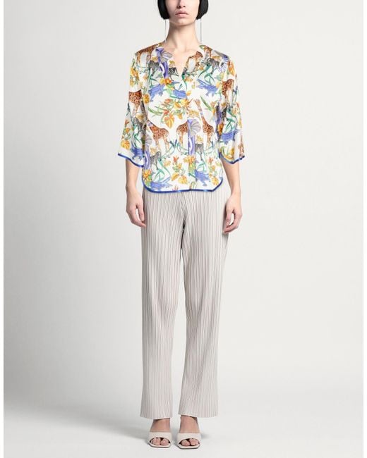 Shirtaporter Gray Top Silk, Elastane