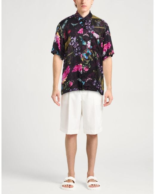 Versace Jeans Couture Black Shirt Viscose for men