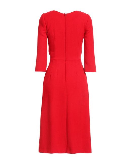 Dolce & Gabbana Red Midi Dress