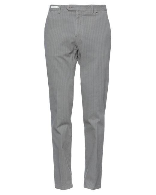 Paoloni Gray Pants Cotton, Elastane for men