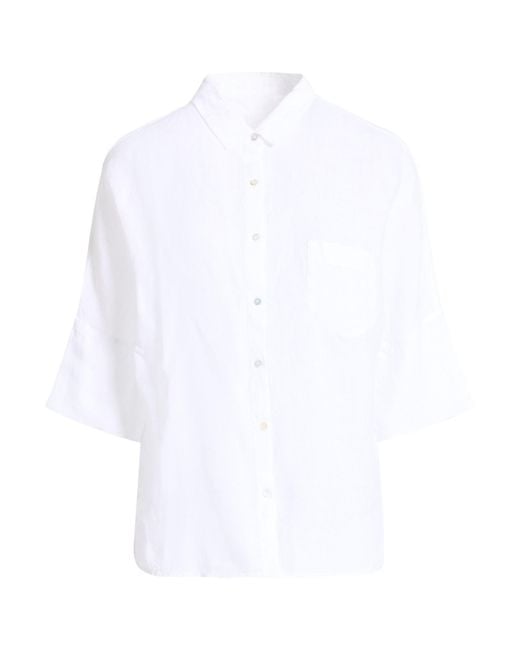 120% Lino White Shirts