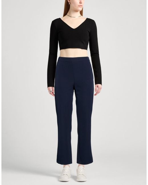 Maliparmi Blue Pants Polyester, Elastane