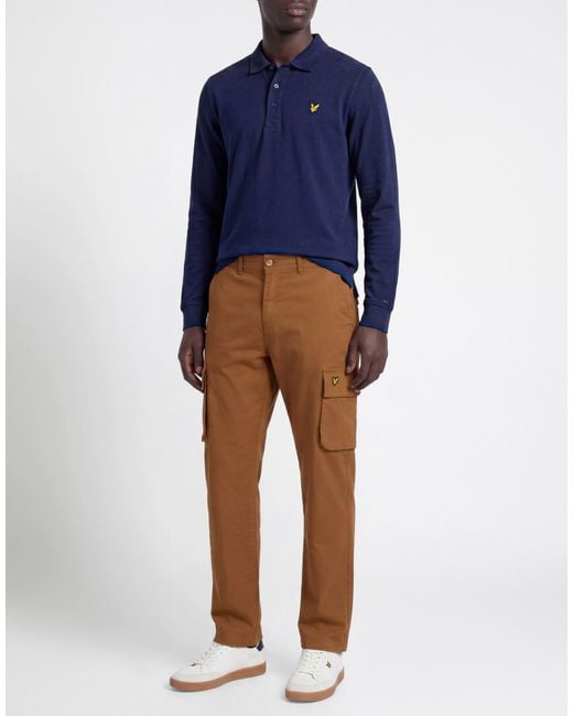 Lyle & Scott Brown Pants Cotton, Elastane for men
