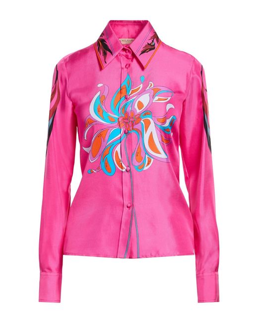 Emilio Pucci Pink Shirt Silk