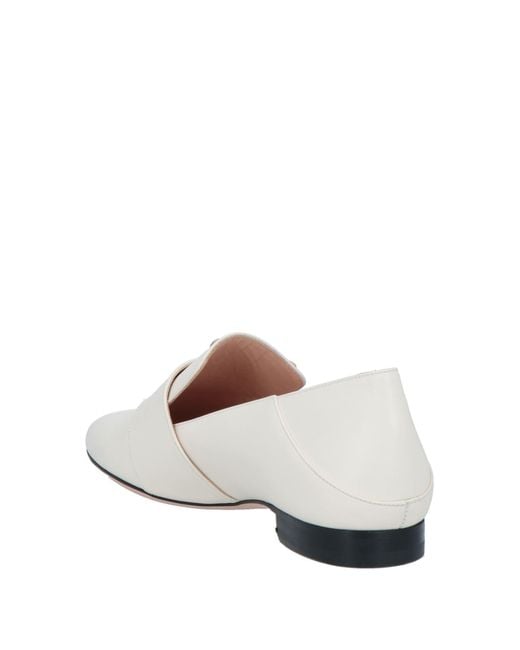 Bally White Loafers