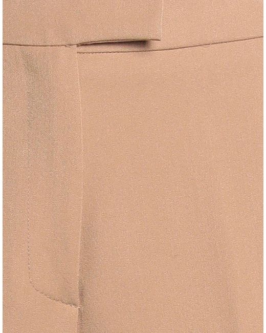 Clips Natural Camel Pants Polyester, Viscose, Elastane