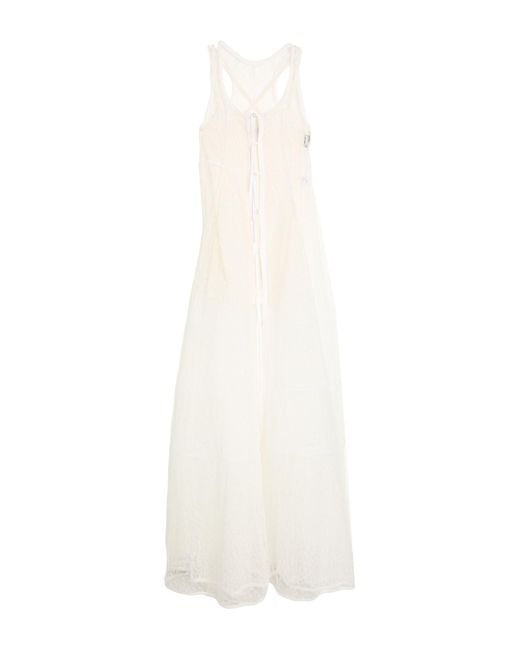 Jacquemus White Maxi Dress Polyamide, Viscose
