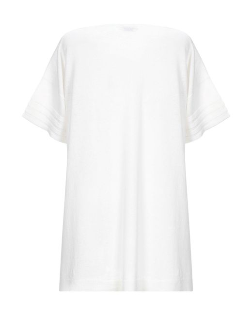 Ballantyne White Ivory Sweater Silk, Linen
