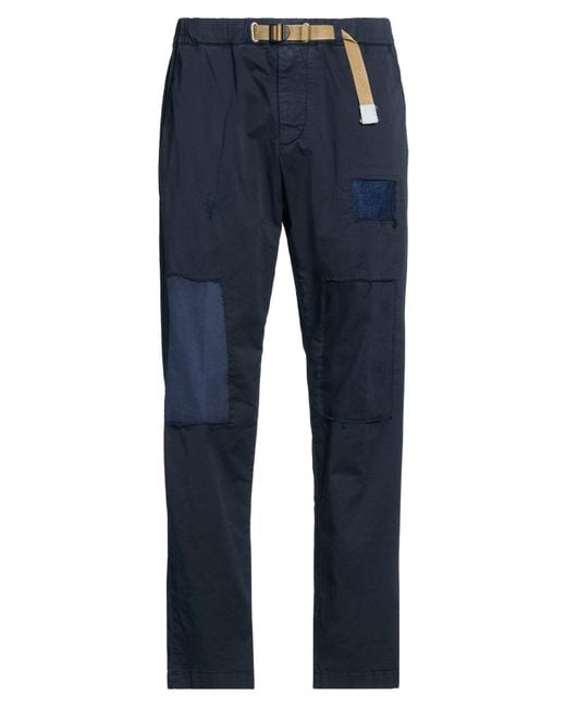 White Sand Blue Pants Cotton, Elastane for men