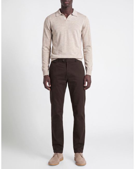 Bugatti Gray Tan Pants Cotton, Elastane for men