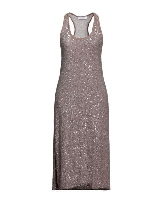 Fabiana Filippi Brown Midi Dress