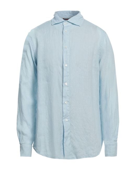 Barena Blue Shirt Linen for men