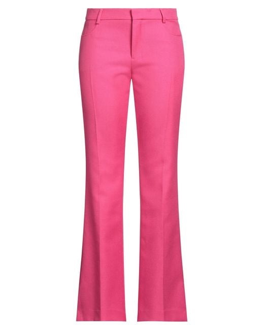 AMI Pink Fuchsia Pants Virgin Wool