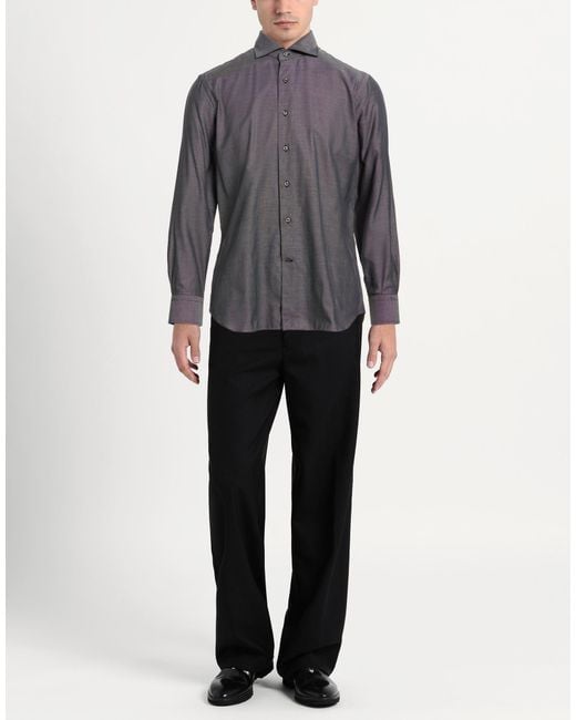 Alessandro Gherardi Gray Shirt Cotton for men