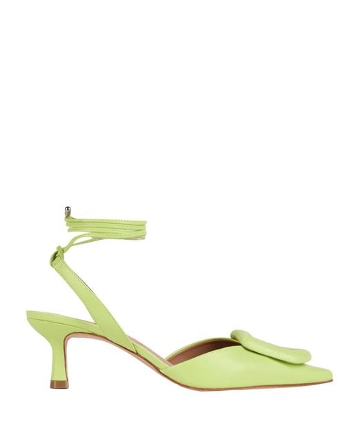 Vicenza Yellow Lime Pumps Leather