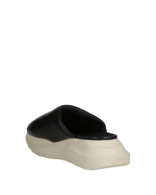 Rick Owens Black Geth Puffer Slides Sandals Shoes for men
