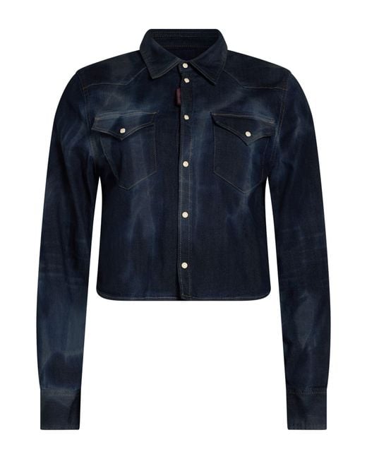 Rick Owens Blue Sweatshirt Cotton for men