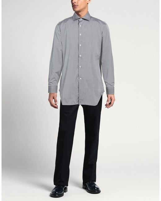 Alessandro Gherardi Gray Shirt Cotton for men