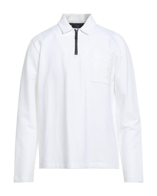 Kiton White Sweatshirt Cotton, Elastane for men